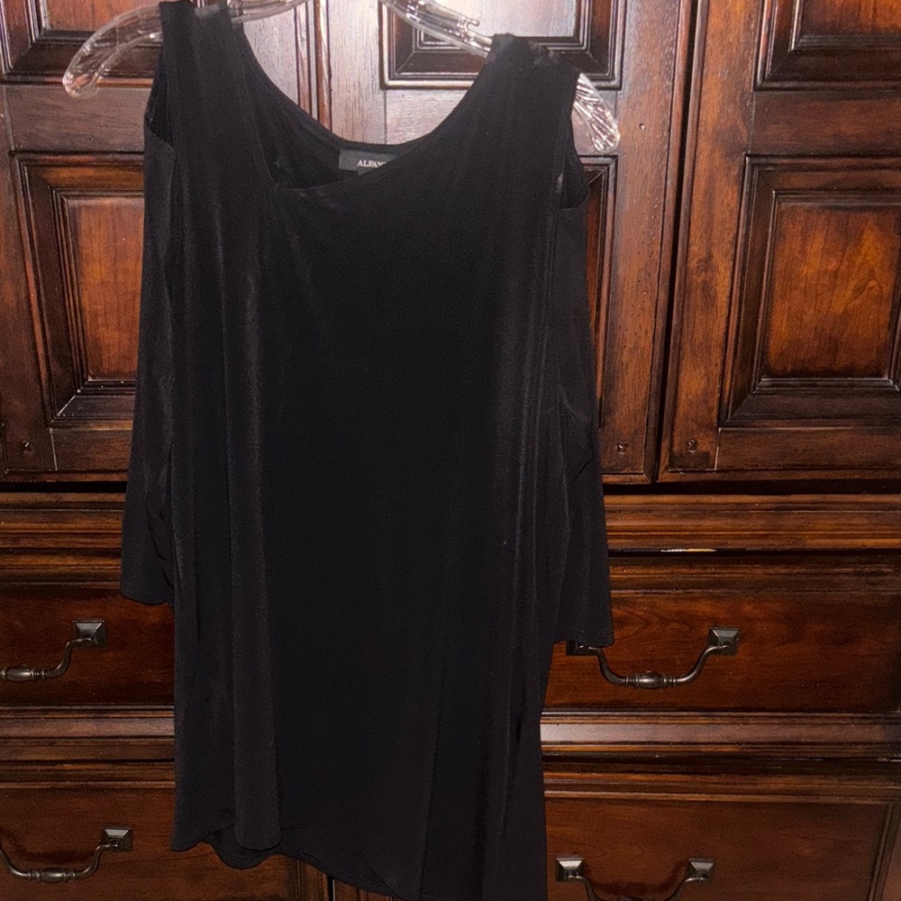 Alfani Black Cold Shoulder Tunic